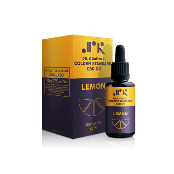 Dr K CBD Lemon Golden Standard 300mg CBD Oil - 30ml