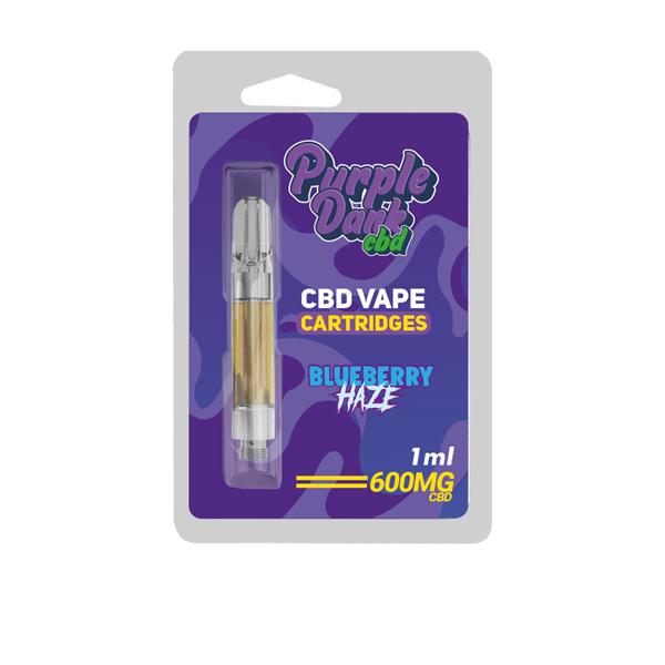 Purple Dabz CBD Vape Cartridges 300 & 600 MG - Blueberry Haze