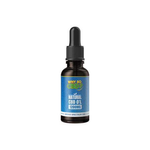 Why So CBD? 1200mg Broad-Spectrum CBD Natural Oil - 30ml